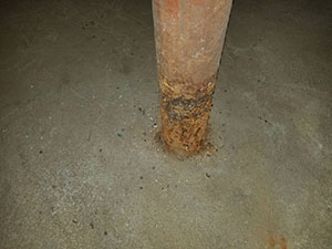 A1 Foundation Crack Repair - Bad Lally Column Repair